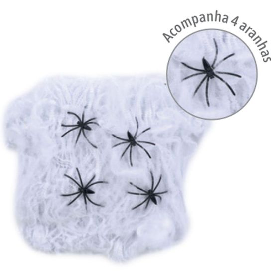 Teia de Aranha Branca Halloween 60g - 1 Un