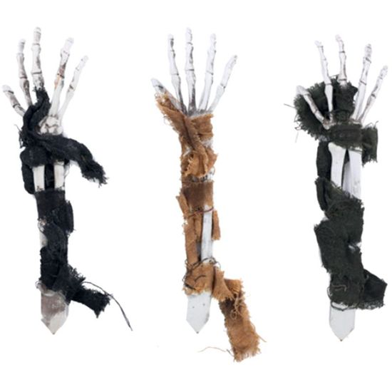 Mãos Esqueletos de Jardim Atadura Halloween 43cm - 1 Un