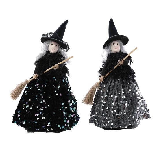 Bruxas Salomé e Sibina Halloween 29cm - Kit com 2 Un