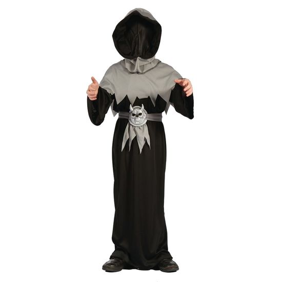 Fantasia Halloween Infantil - Ceifador Preto M 6 a 9 Anos - 1 Un