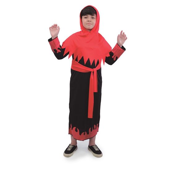Fantasia Halloween Infantil - Diabinho Morfeus 4 a 6 Anos - 1 Un