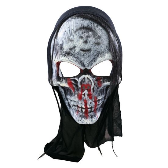 Máscara Caveira Galen Cabeluda Halloween - 1 Un