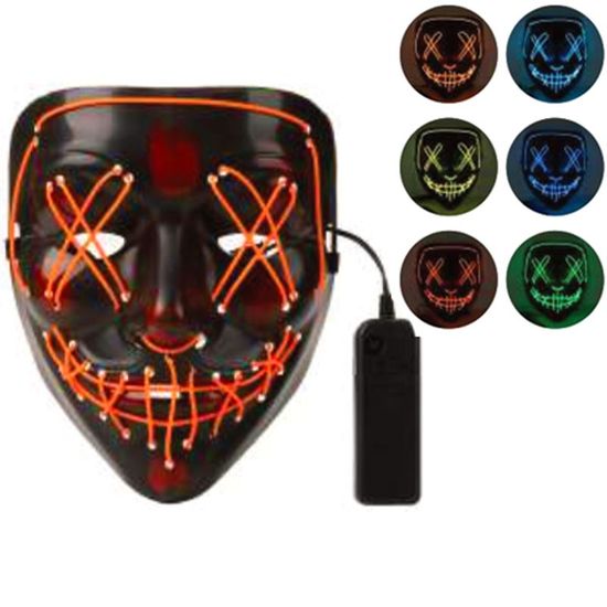Máscara Luz de Led Purge Halloween Sortido - 1 Un