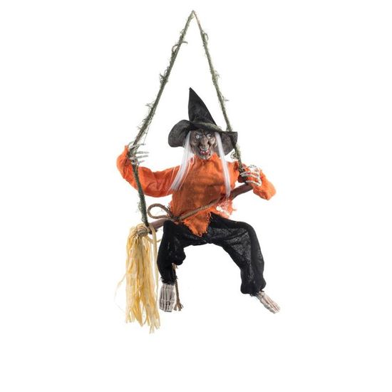 Enfeite Halloween Bruxo Com Som, Luz e Movimento 80cm - 1 Un