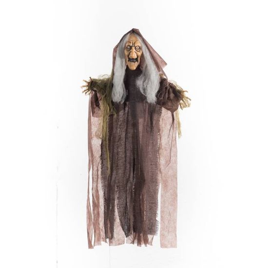 Enfeite Halloween Bruxa Sortido Com Som, Luz e Movimento 70cm - 1 Un