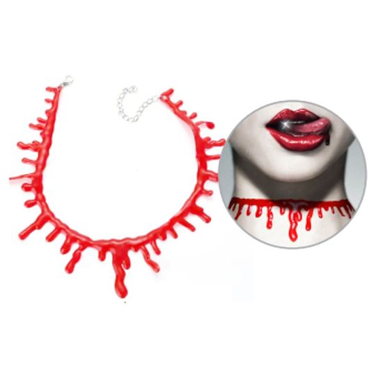 Colar Gotas de Sangue Halloween - 1 Un