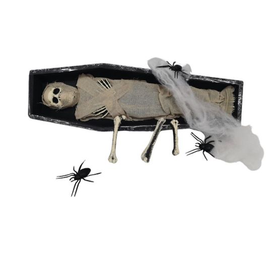 Caixão com Múmia Halloween 70cm - 1 Un