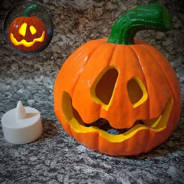 Abóbora Porta Vela Halloween