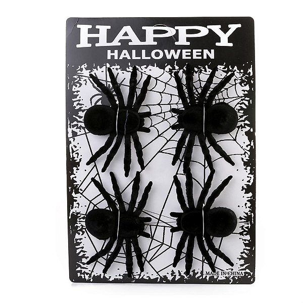 Aranha Halloween 7x11,5cm - 4 Un