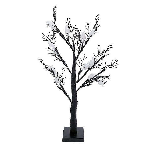 Árvore Iluminada Fantasminhas para Decoração de Halloween - 1 Un