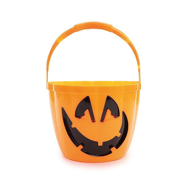 Baldinho Abóbora Halloween 16cm - 1 Un