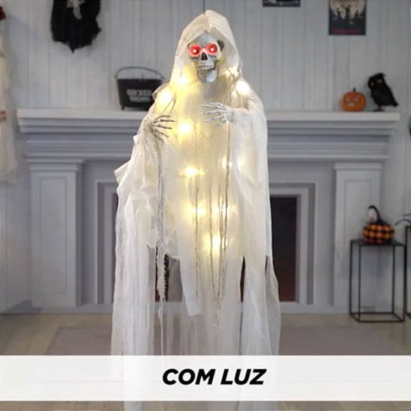 Boneco Caveira Ceifador Nikolai Com Luz 1,80 Metros - 1 Un
