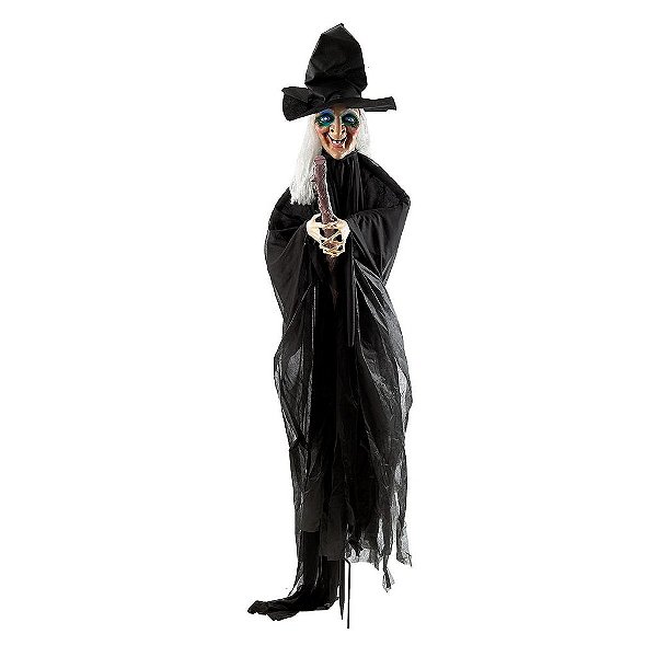 Bruxa Alcina Halloween Com Som e Luz 1,60 Metros - 1 Un