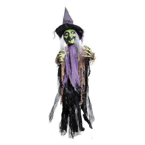 Bruxa Noemi Halloween Com Som, Luz e Movimento 1,20 Metros - 1 Un