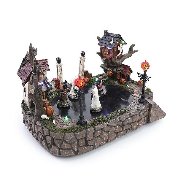 Casa Noites do Terror Com Som, Luz e Movimento 29x17cm - 1 Un