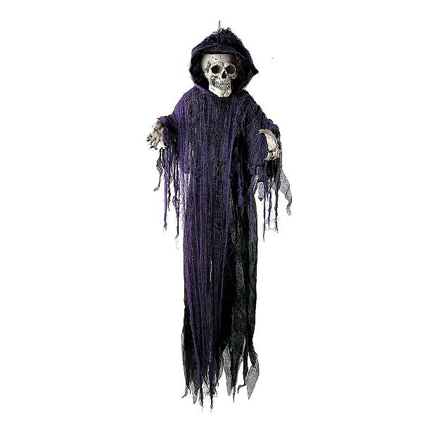 Caveira Oliver Halloween Com Som e Luz 1,60 Metros - 1 Un