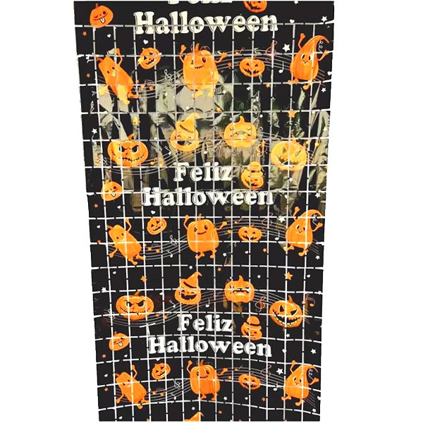 Cortina Decorativa Feliz Halloween 1,00x2,00 Metros - 1 Un