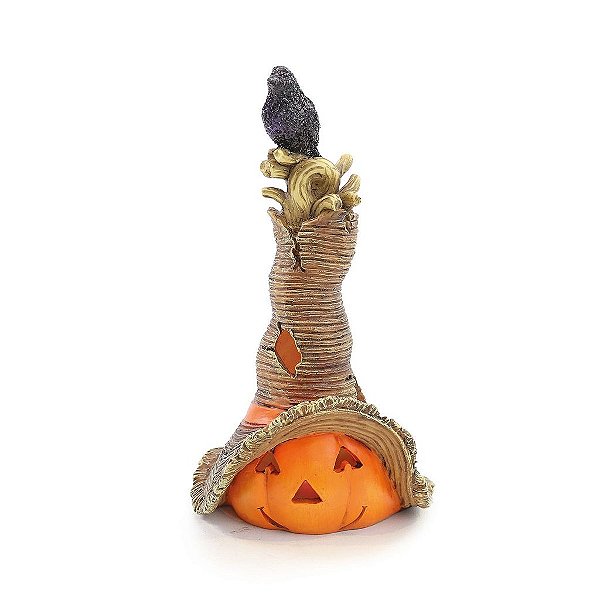 Enfeite Decorativo Abóbora Espantalho para Decoração de Halloween - 1 Un