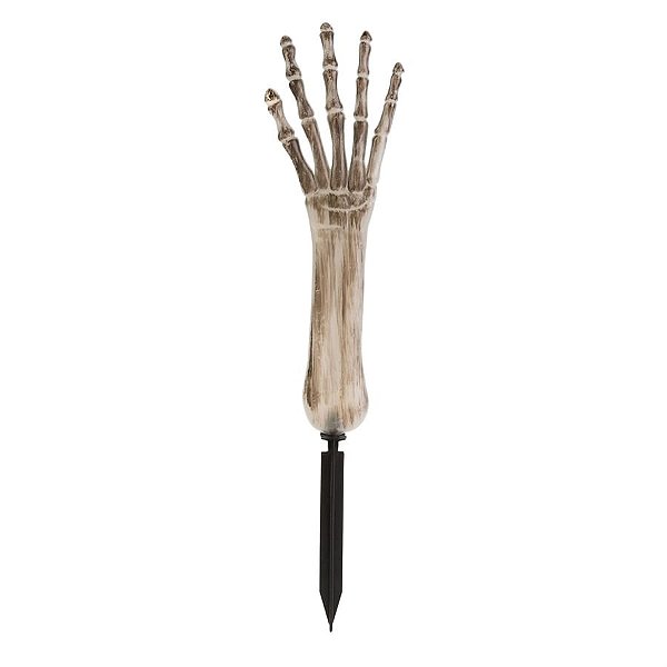 Enfeite Esqueleto de Mão com Suporte 28cm - 1 Un