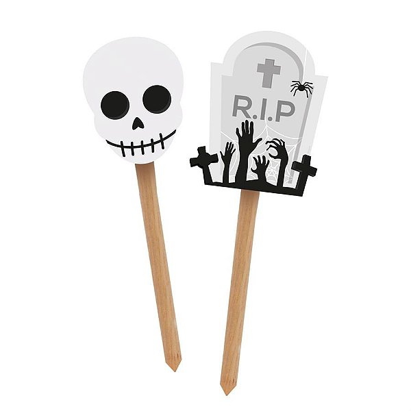 Espeto Decorativo para Jardim Composê Halloween RIP - 2 Un