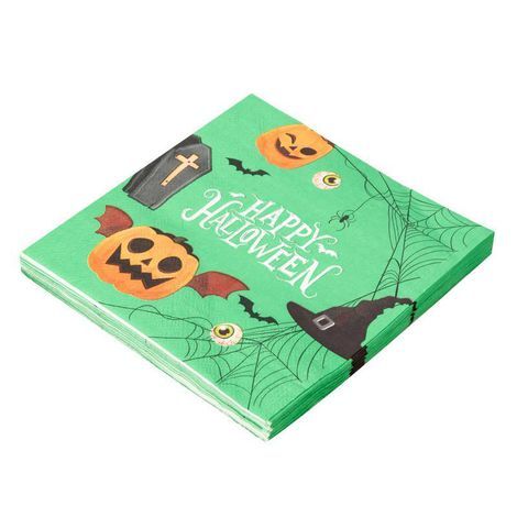 Guardanapo Estampado 32cm Abóboras Divertidas - 20 Un