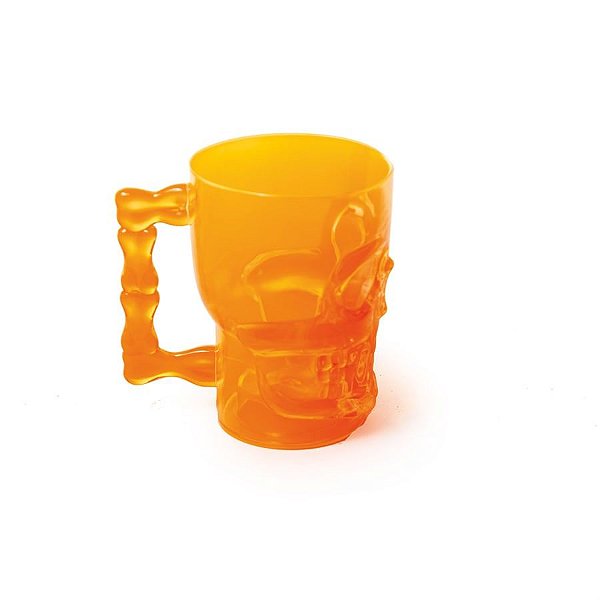 Halloween - Caneca com Rosto Caveira Laranja