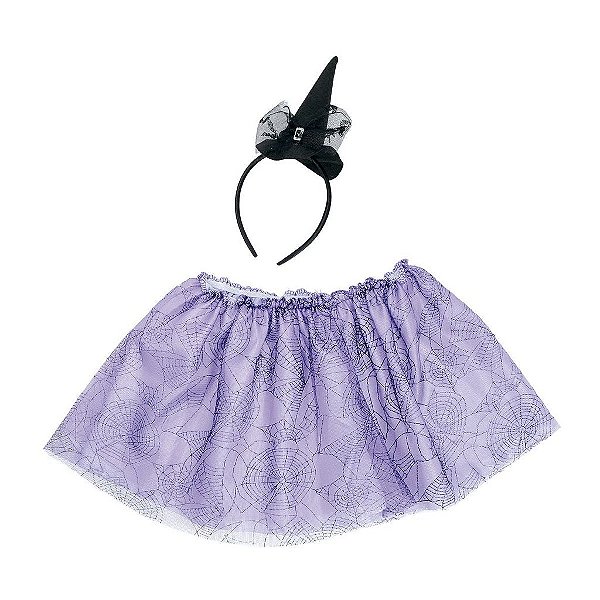 Kit Saia Bruxinha Estrelinha Prata Halloween - Cromus - 1 Un