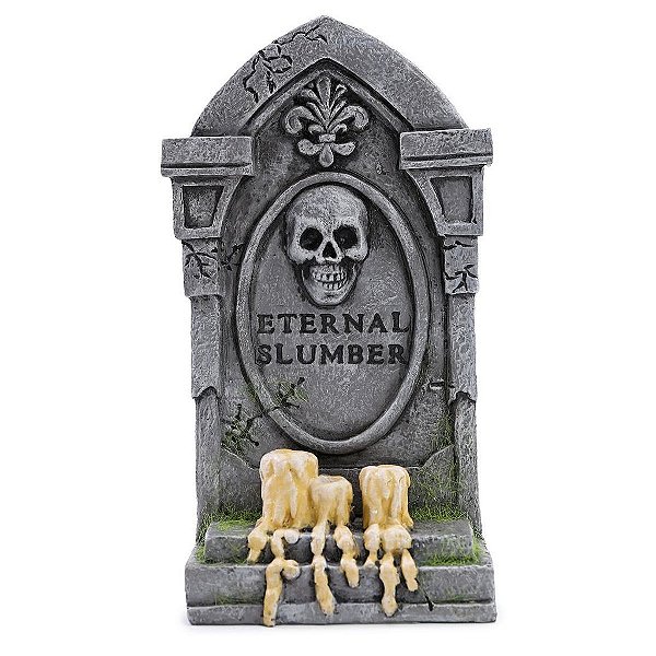 Lápide Rip Com Velas para Decoração de Halloween - 1 Un