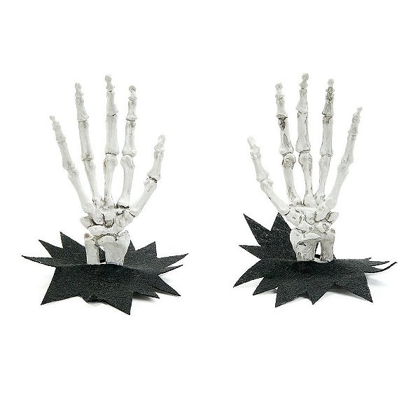 Mãos de Esqueleto Chamado da Morte Halloween 36cm - 1 Un
