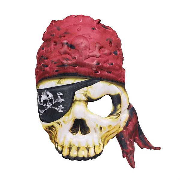 Máscara Caveira Pirata Halloween - 1 Un