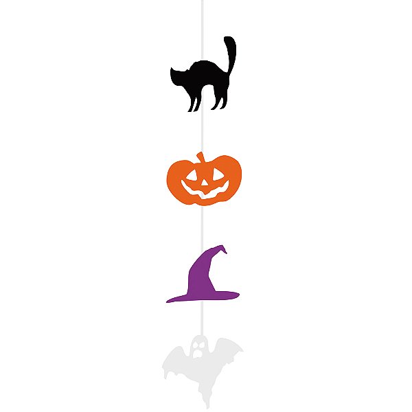 Móbile Artesanal Cartonado Halloween 80cm - 1 Un