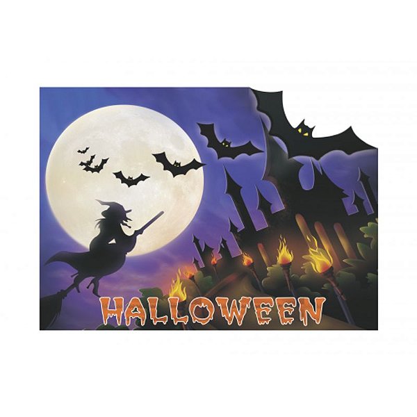 Painel Halloween Morcego - 1 Un