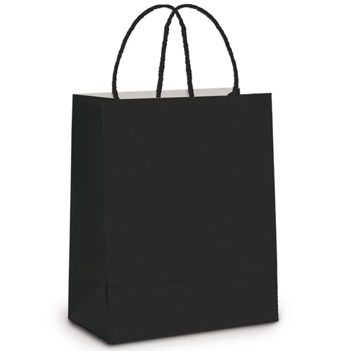 Sacola Papel Preto M - 10 Un