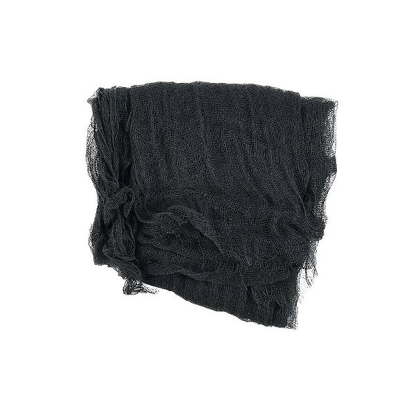 Tecido Decorativo Preto e Cinza para Decoração de Halloween - 1 Un