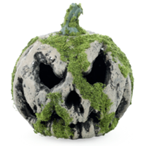 Abóbora Musgo Com Luz Decoração Halloween 21cm - 1 Un