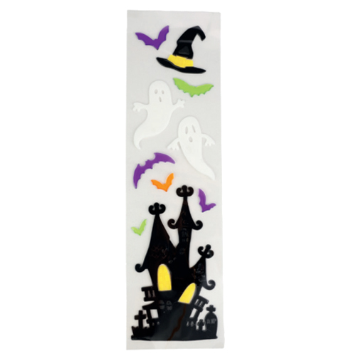 Adesivo Gel Castelo Assombrado 14x50cm - 1 Un