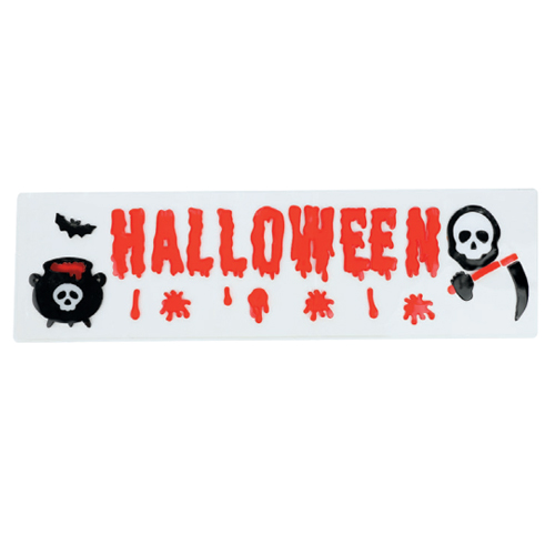 Adesivo Gel Halloween Morte 50x14cm - 1 Un
