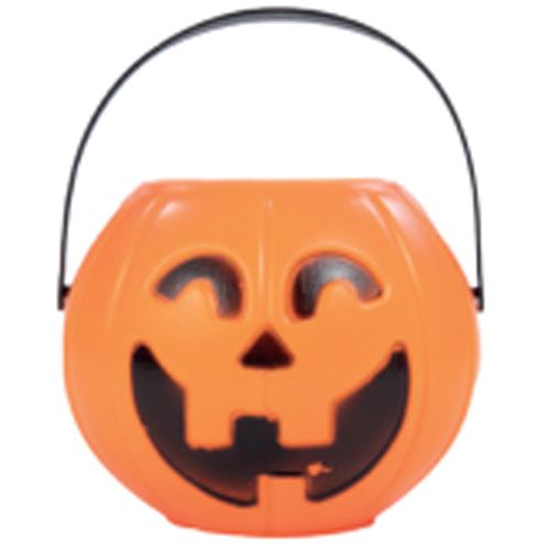 Baldinho Plástico Abóbora Halloween P 5,5cm - 1 Un