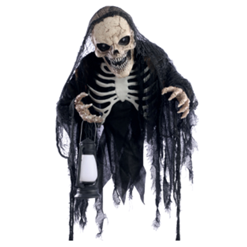 Caveira de Porta Toddy Com Som, Luz e Movimento 84cm - 1 Un
