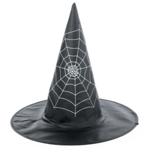Chapéu Bruxa Preto com Teia de Aranha Halloween - 1 Un