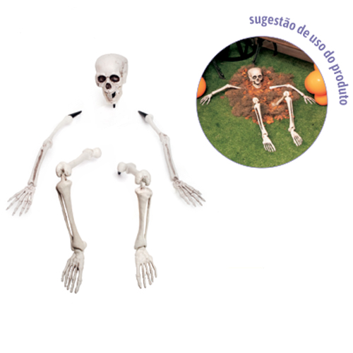 Esqueleto Para Jardim Decoração Halloween - 5 Peças