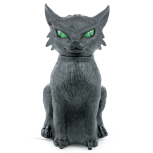 Gato Decorativo Preto Com Som, Luz e Movimento 34cm - 1 Un