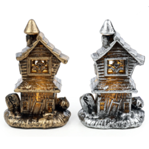 Lanterna Mini Castelo Assombrado Com Luz 10,5cm - 1 Un