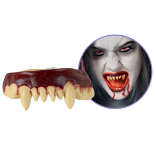 Maquiagem Dente de Vampiro Artificial com Massa Para Fixação - 1 Un