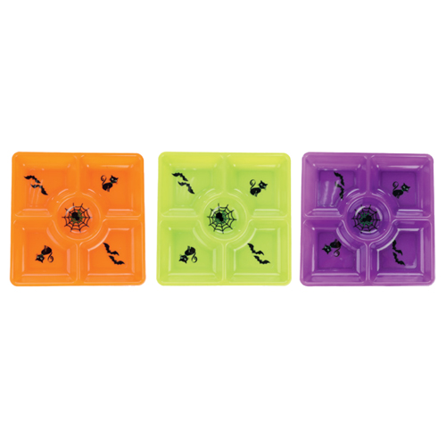 Petisqueira Plástica Quadrada Sortida Halloween 31cm - 1 Un