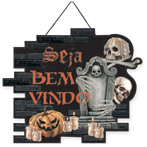 Placa Para Porta Feitiçaria 54x45cm - 1 Un