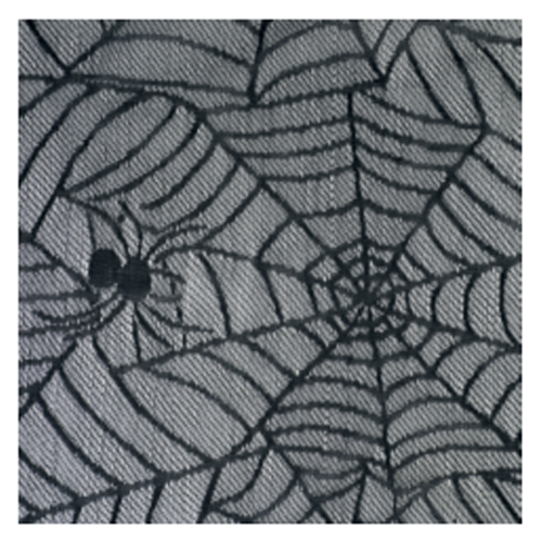 Toalha de Mesa Teia de Aranha 1,65x1,83 Metros Preta - 1 Un