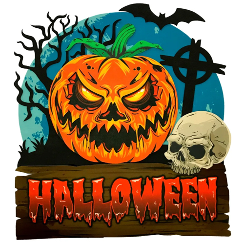 Painel Halloween Horripilante Grande - 1 Un