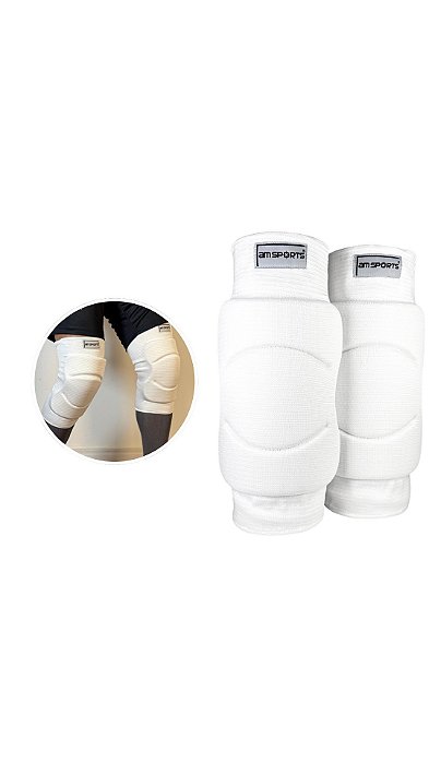 Joelheira Premium Para Goleiro AM Sports - Branco