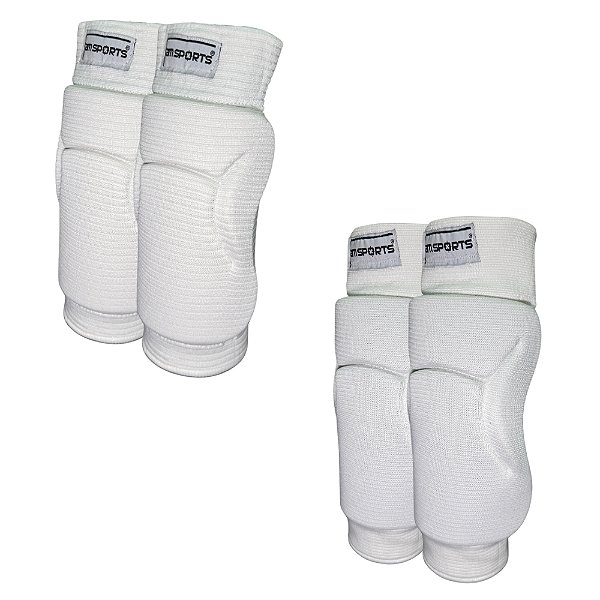 Kit Joelheira Titanium + Cotoveleira Titanium AM Sports - Branco
